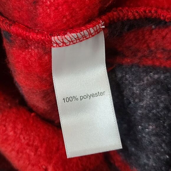 2X Buffalo Check Plaid Sherpa Pullover Mock Neck M - Picture 5 of 10